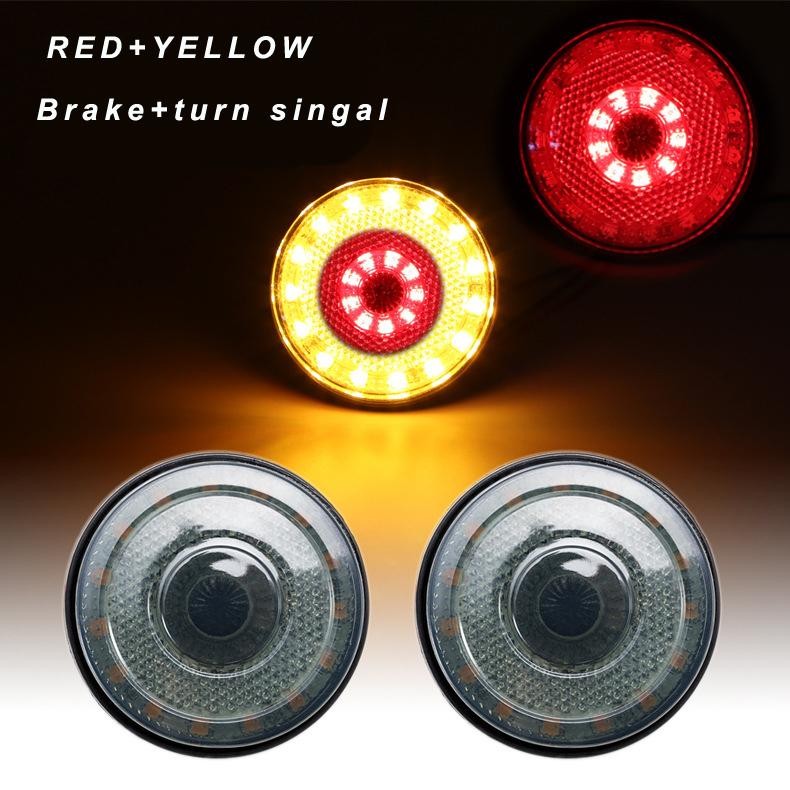 24LED 12V round side turn signal rear brake flash light warning light for truck car motorcycle