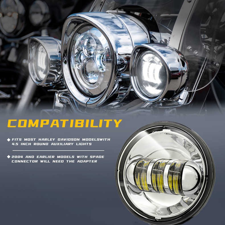 4.5inch Harley Davidson Motorcycle Headlights Side Marker LED Light