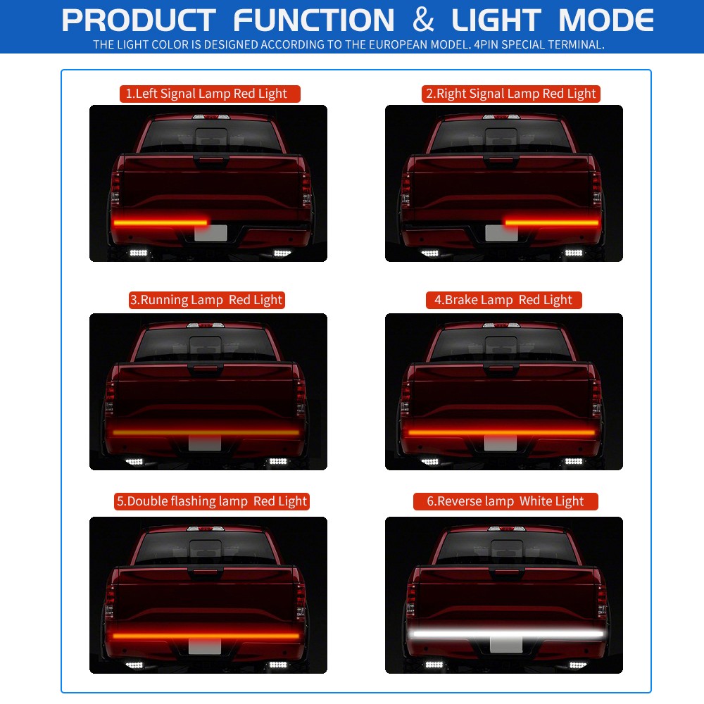 60 Inch Pickup LED Tailgate Light Bar| LED Lights Strip