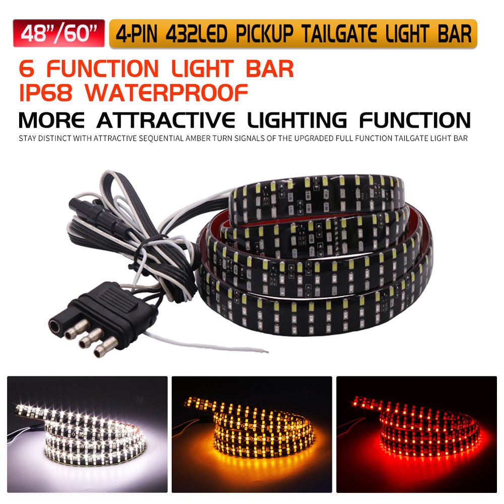 48-60 Inch LED Tailgate Light Bar|Pickup Truck LED Tail Lights